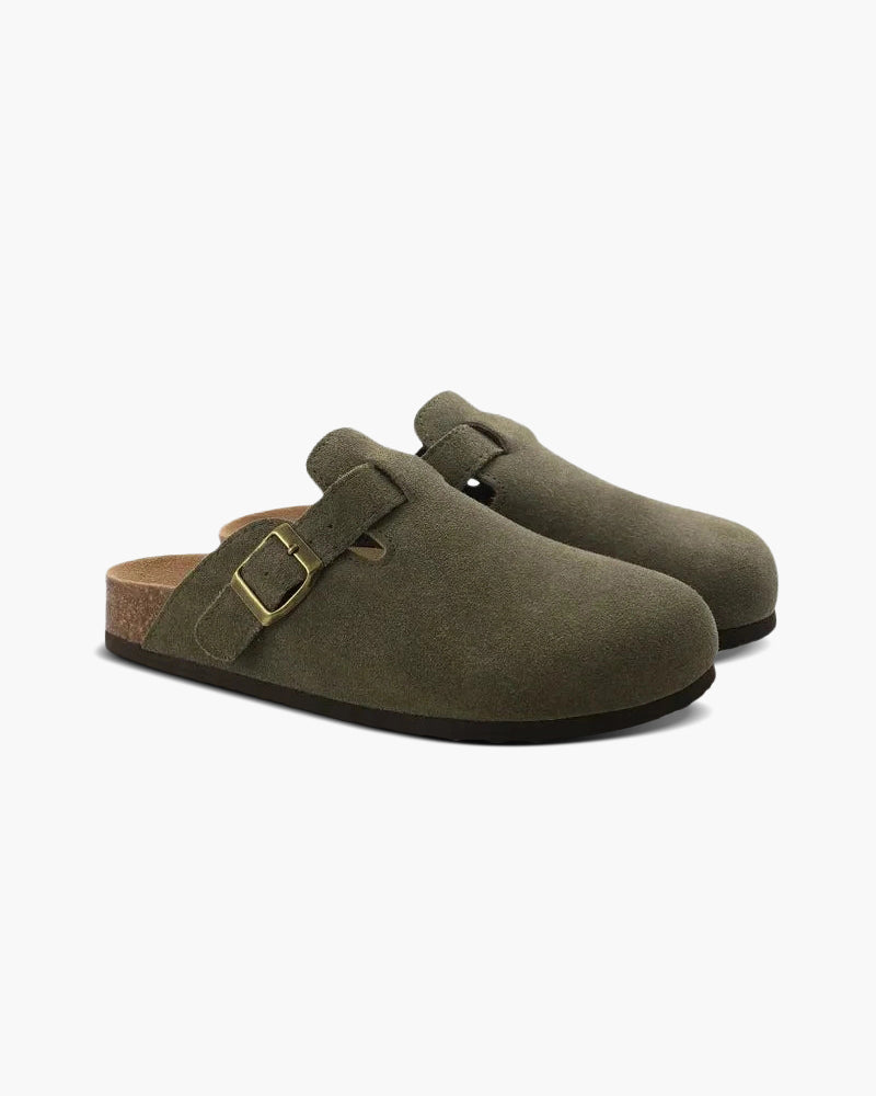 Old Money-Inspired Suede Clogs