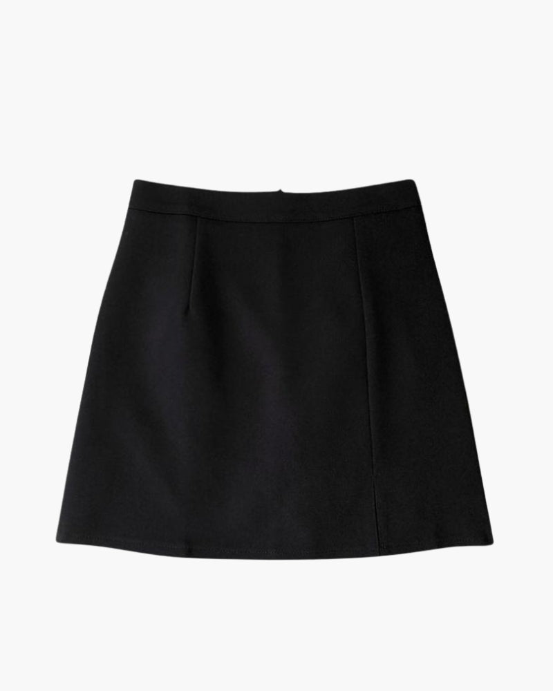 Oxford Mini Straight-Cut Dress Pants