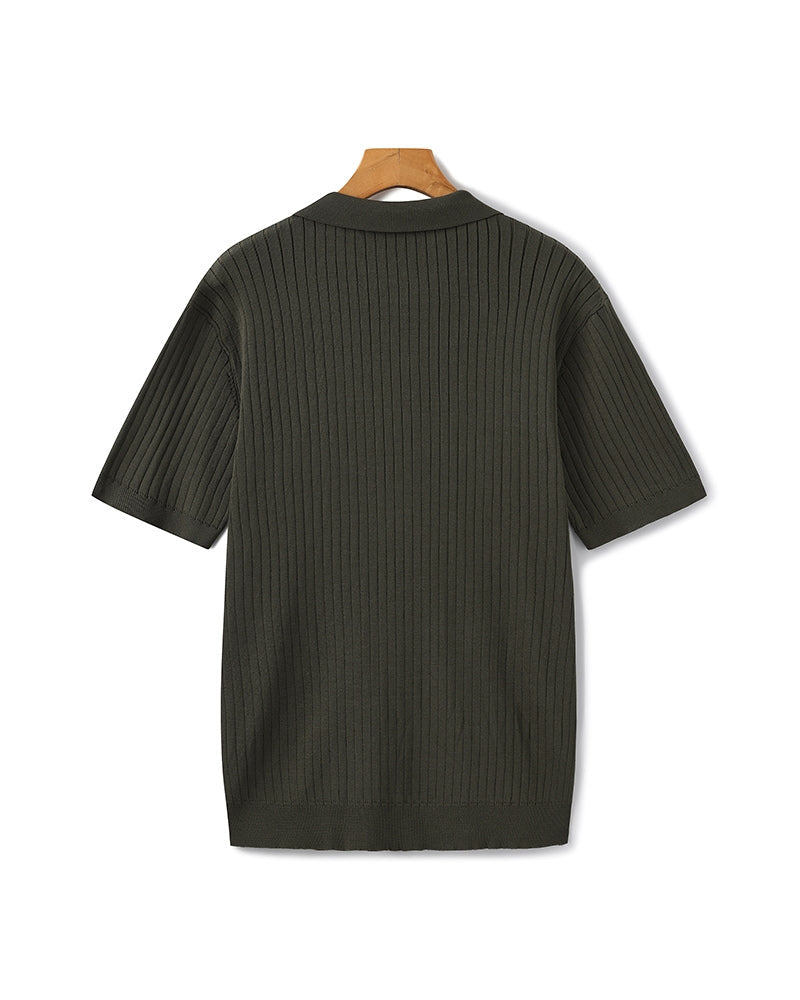 Premium Textured Ribbed Polo Shirt