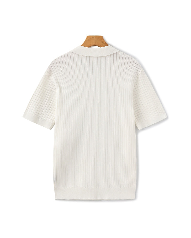 Premium Textured Ribbed Polo Shirt
