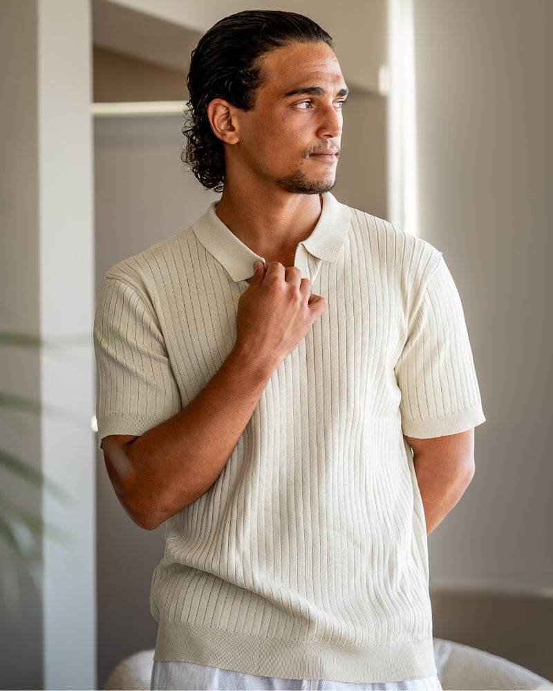 Premium Textured Ribbed Polo Shirt