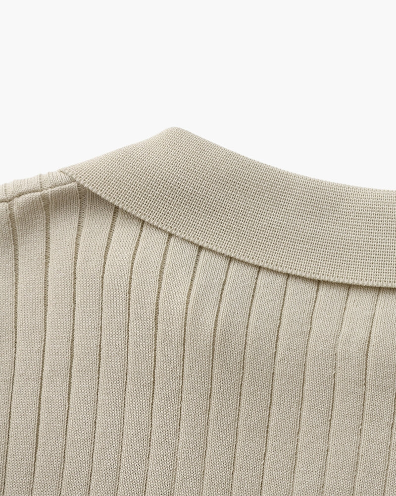 Premium Textured Ribbed Polo Shirt