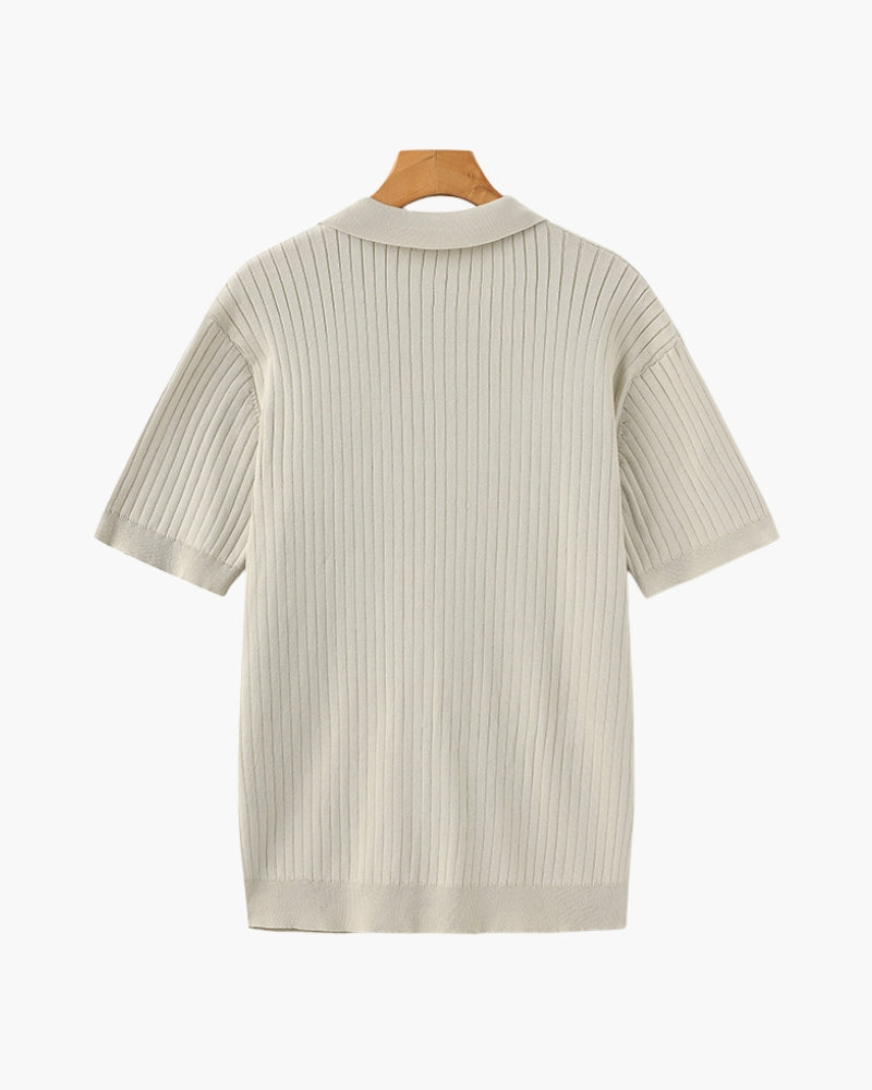 Premium Textured Ribbed Polo Shirt