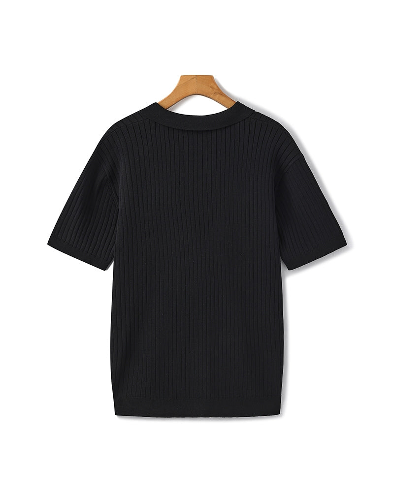 Premium Textured Ribbed Polo Shirt