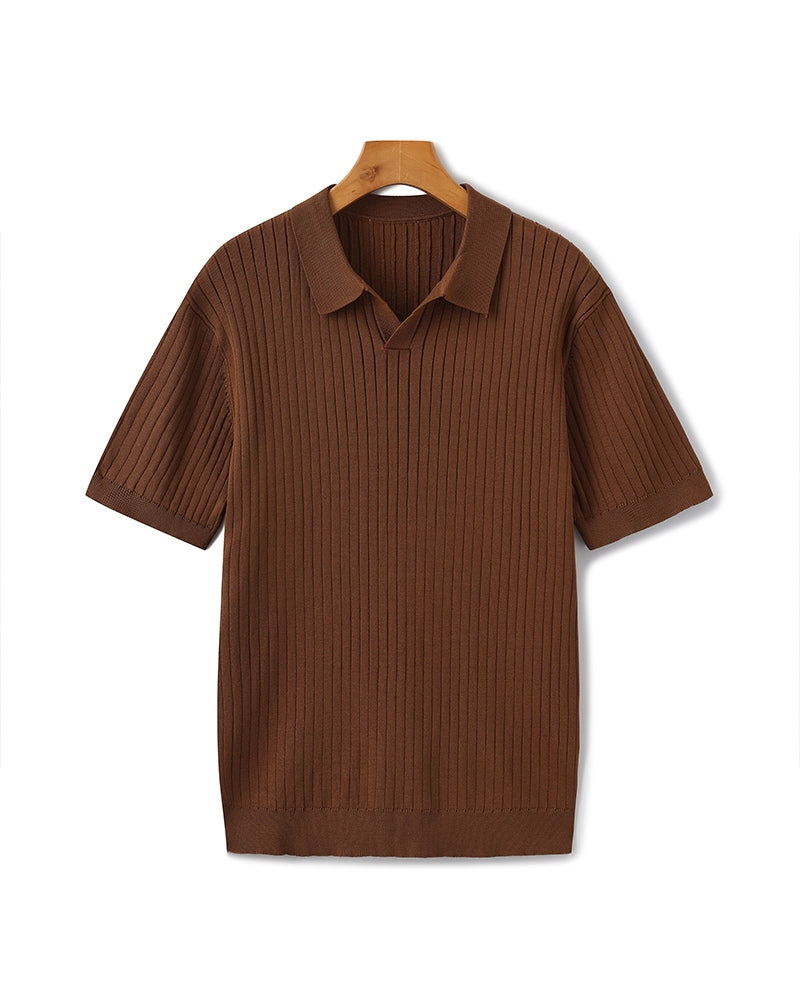 Premium Textured Ribbed Polo Shirt
