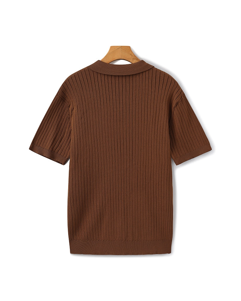 Premium Textured Ribbed Polo Shirt