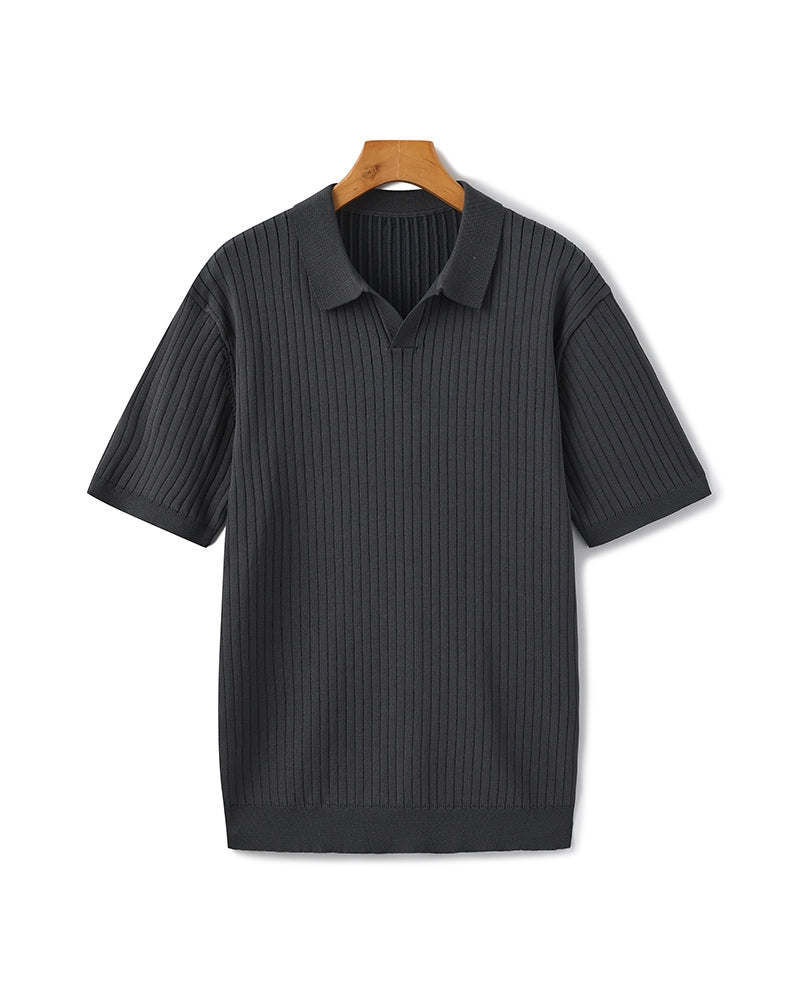 Premium Textured Ribbed Polo Shirt