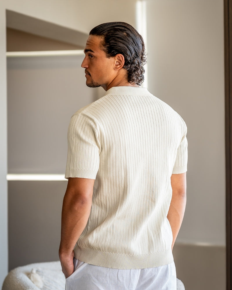 Premium Textured Ribbed Polo Shirt
