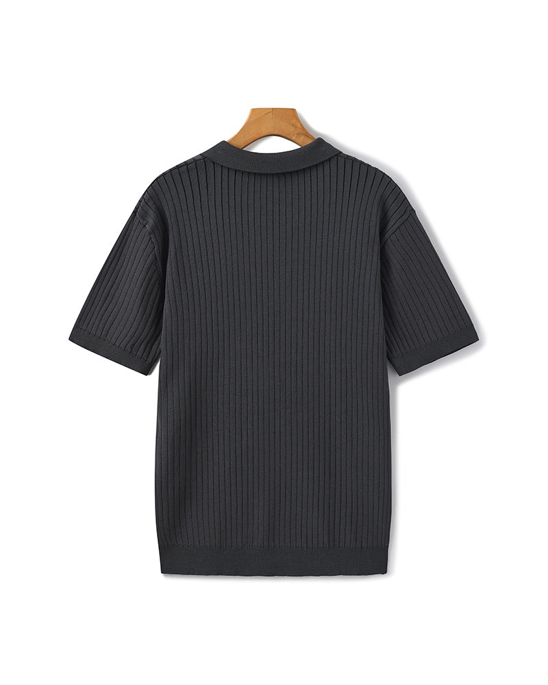 Premium Textured Ribbed Polo Shirt