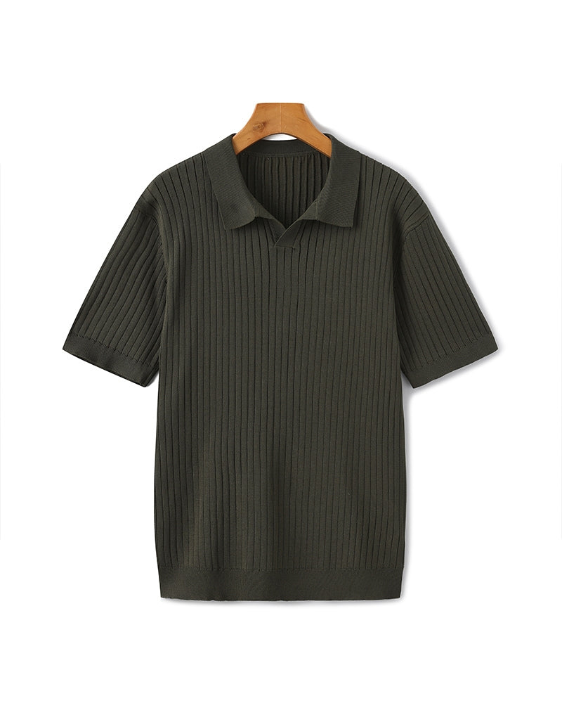 Premium Textured Ribbed Polo Shirt