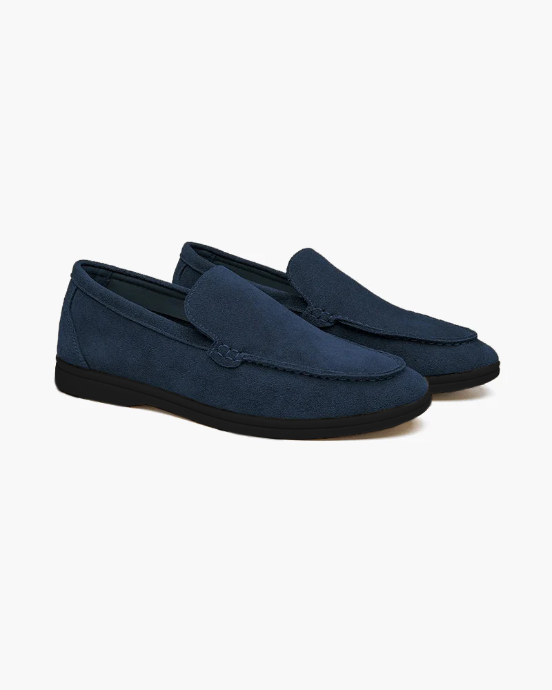Premium Suede Loafers with Sleek Black Soles