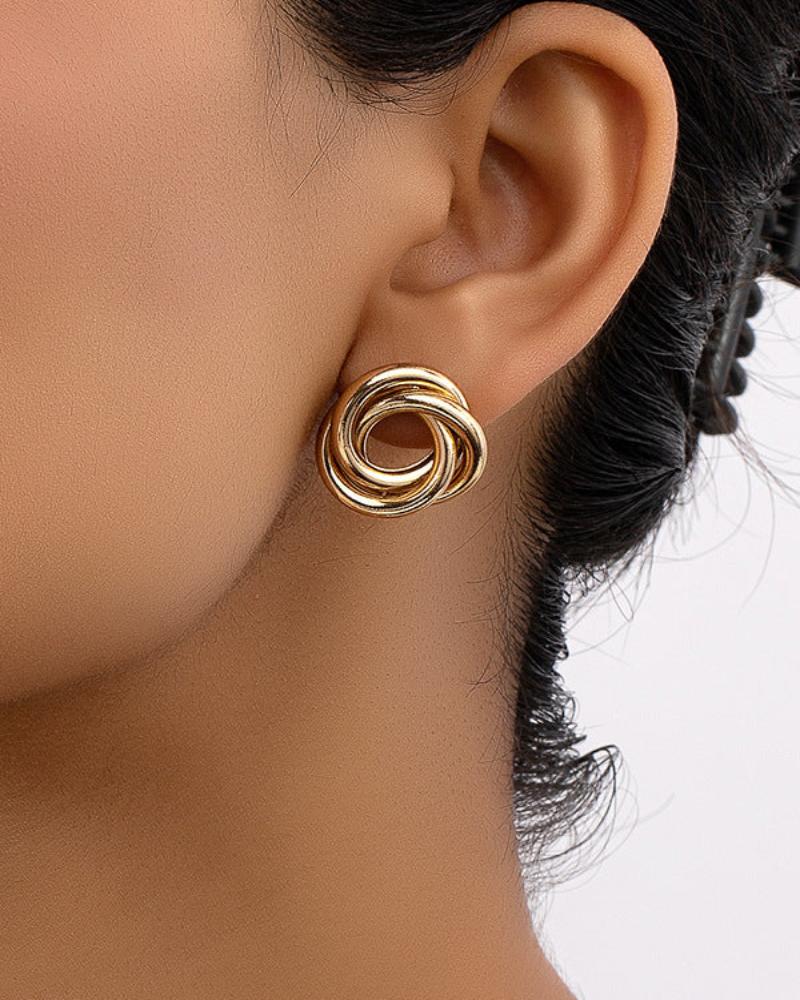 Aurelia Elegant Knot Stud Earrings