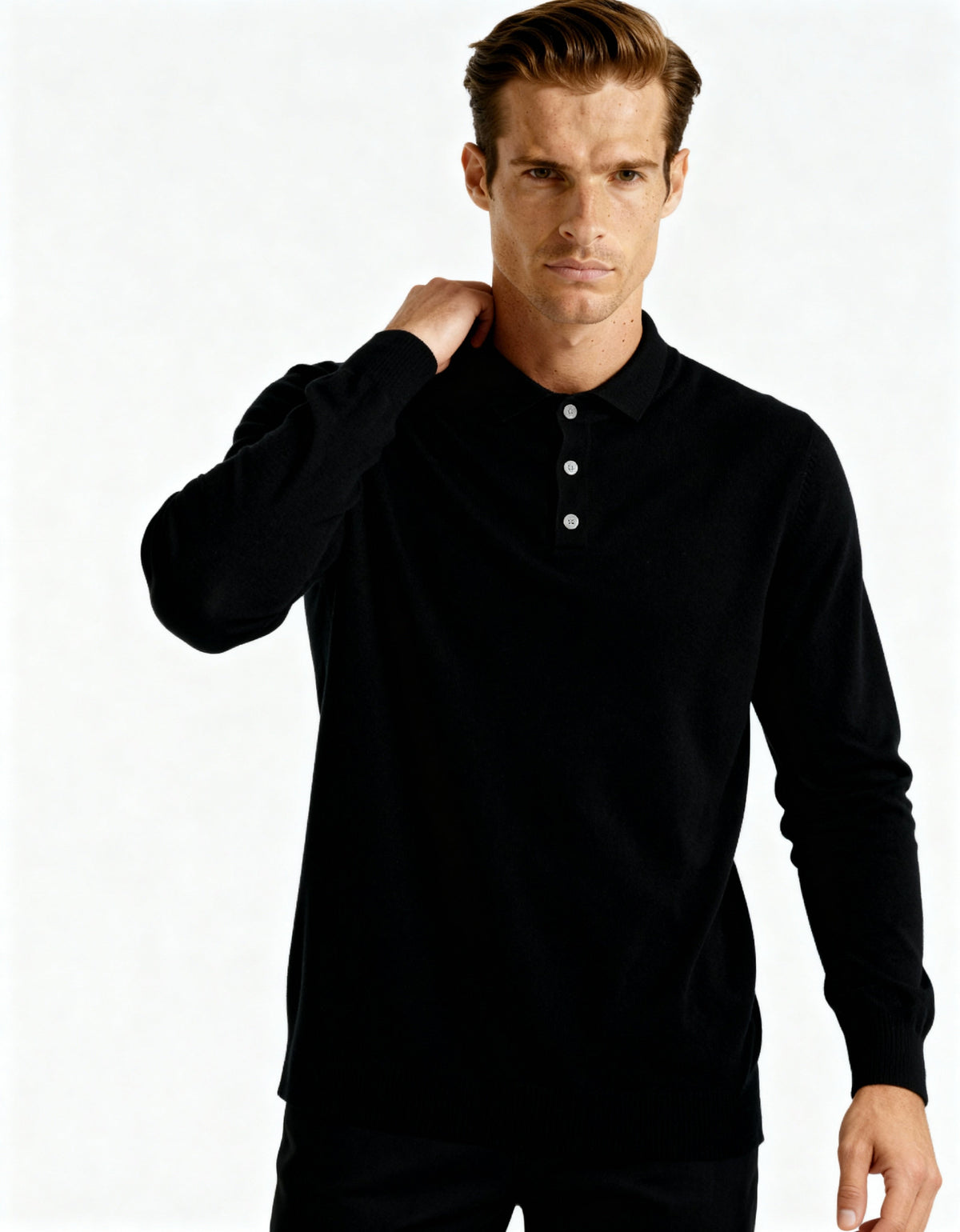 100% Luxurious Cashmere Polo Sweater
