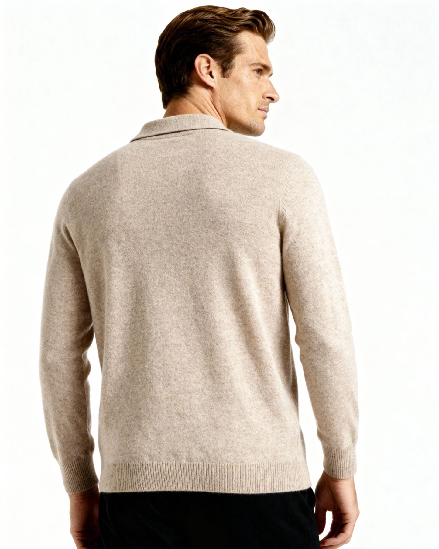 100% Luxurious Cashmere Polo Sweater