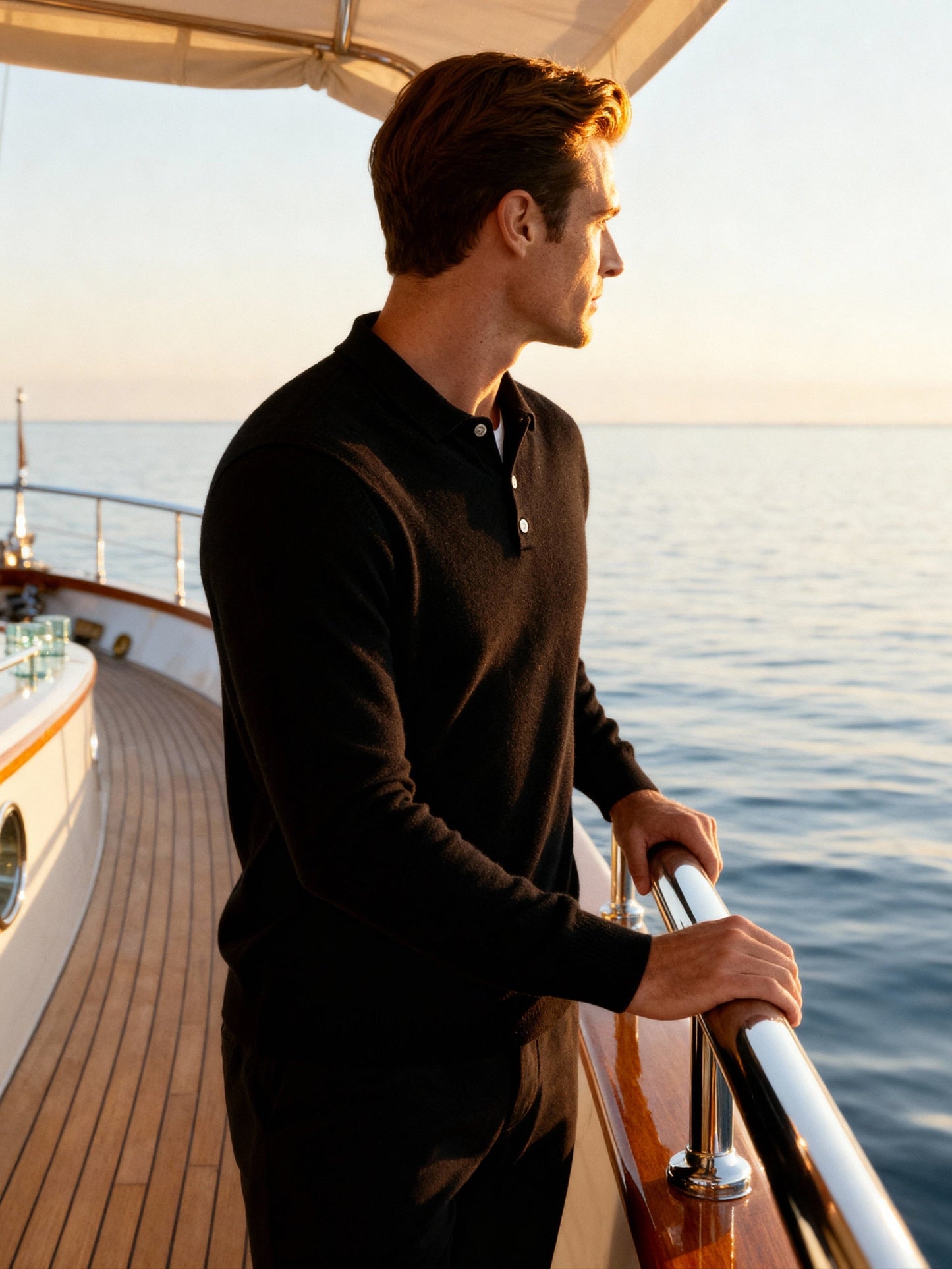 100% Luxurious Cashmere Polo Sweater