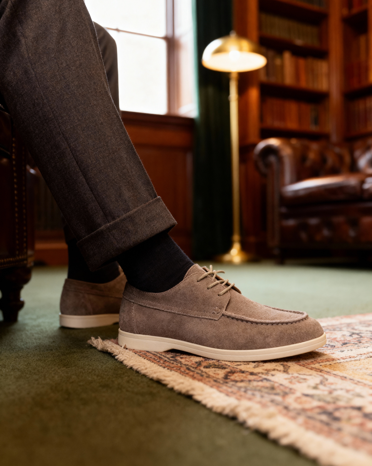 Premium Suede Lace-Up Shoes