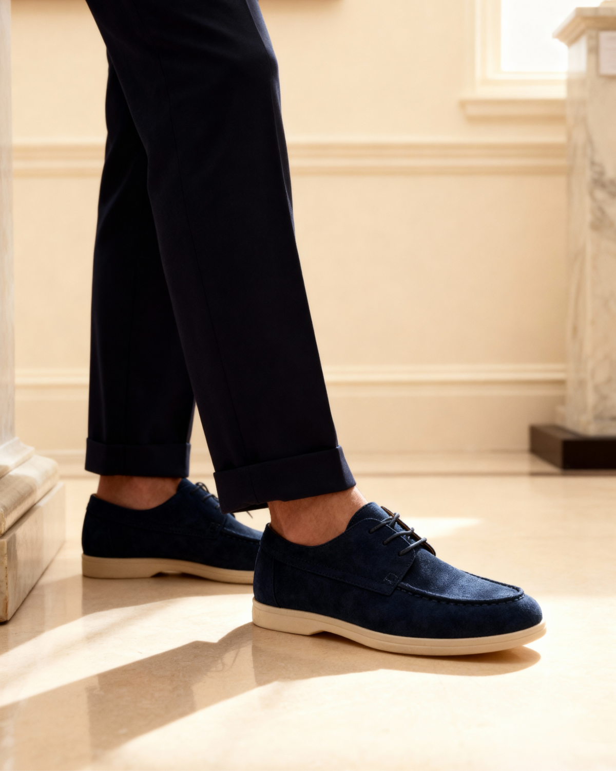 Premium Suede Lace-Up Shoes