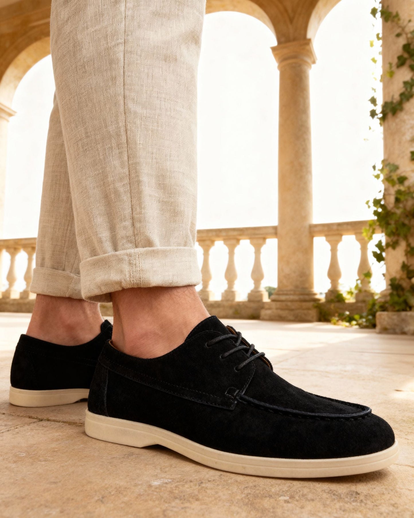 Premium Suede Lace-Up Shoes