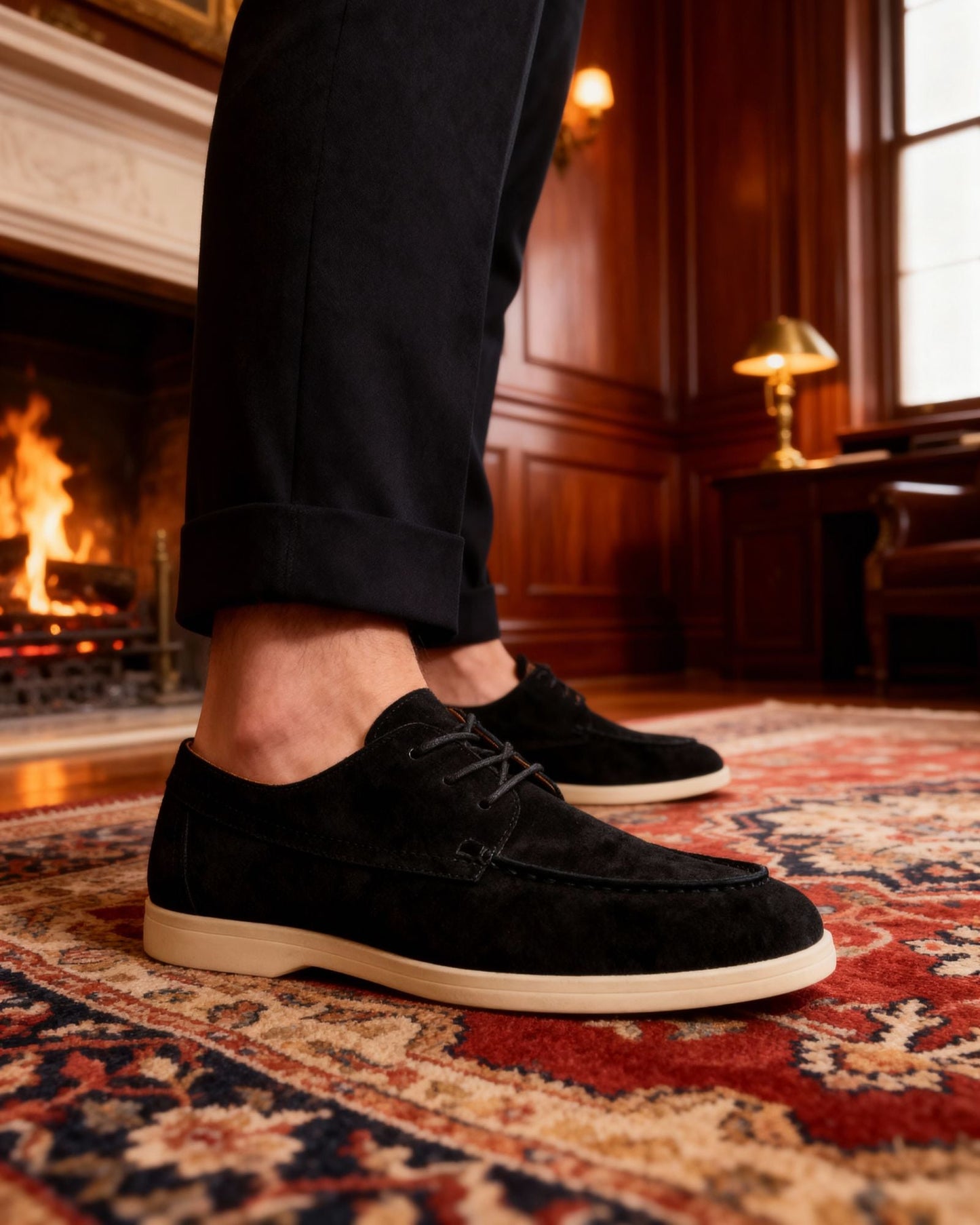 Premium Suede Lace-Up Shoes