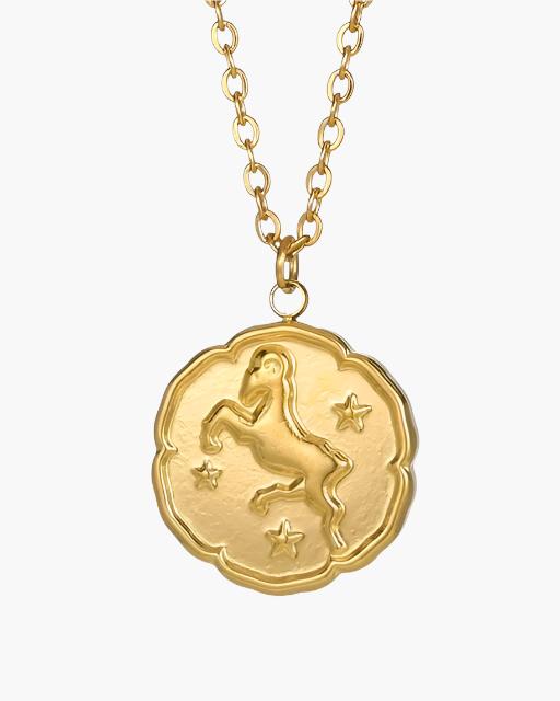 Elegant Gold Zodiac Sign Necklace