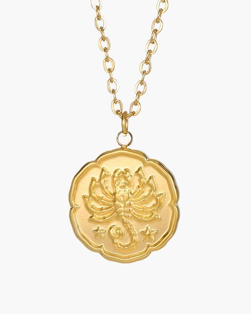 Elegant Gold Zodiac Sign Necklace