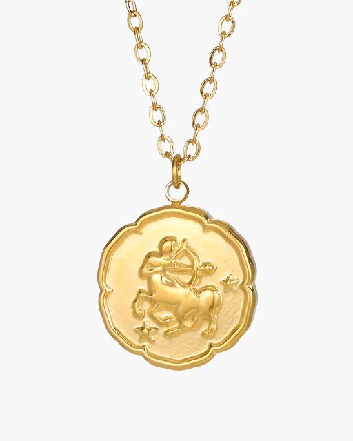 Elegant Gold Zodiac Sign Necklace