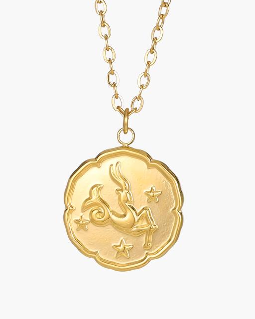 Elegant Gold Zodiac Sign Necklace