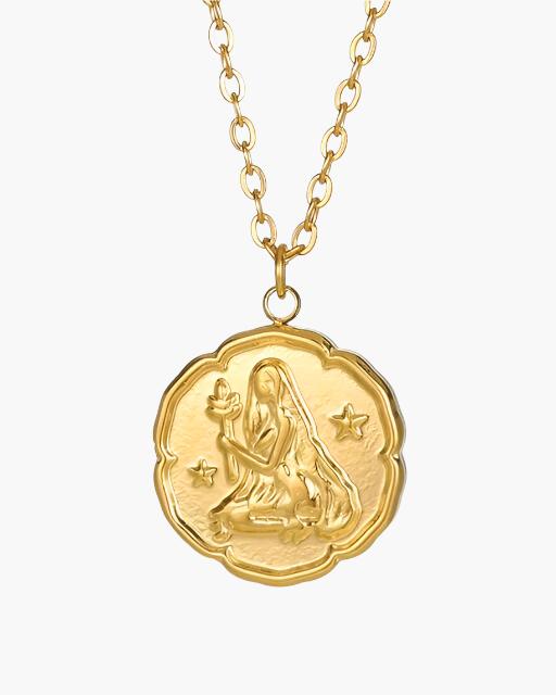 Elegant Gold Zodiac Sign Necklace