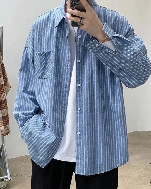 Relaxed Oversized Striped Shirt