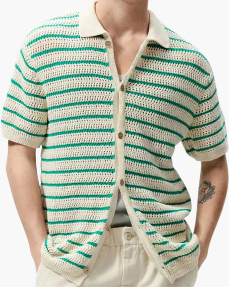 Marbella Knitted Button-Up Shirt