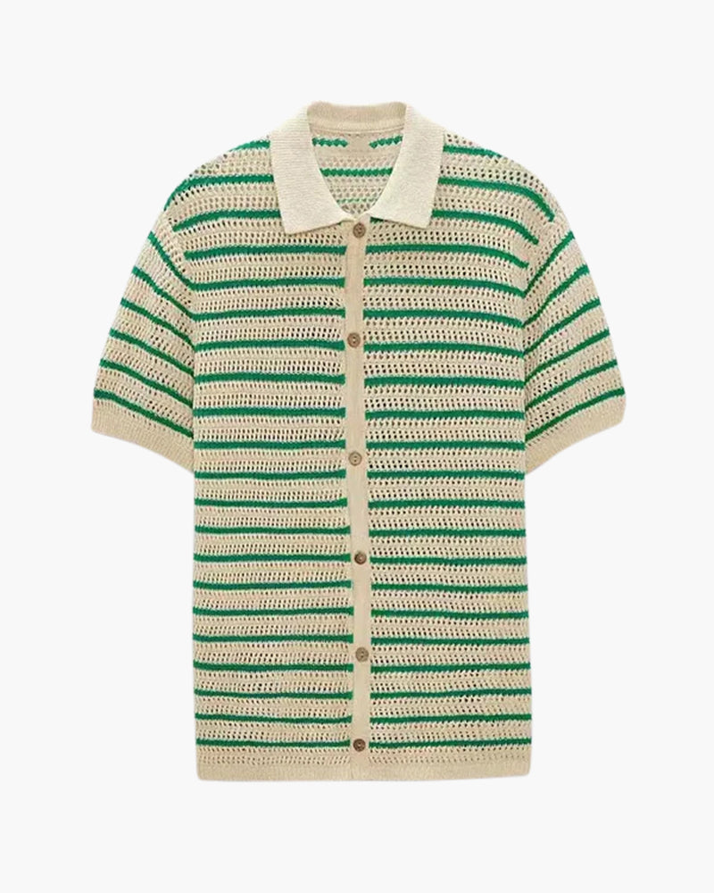 Marbella Knitted Button-Up Shirt