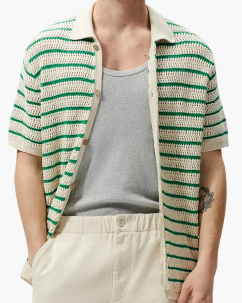 Marbella Knitted Button-Up Shirt