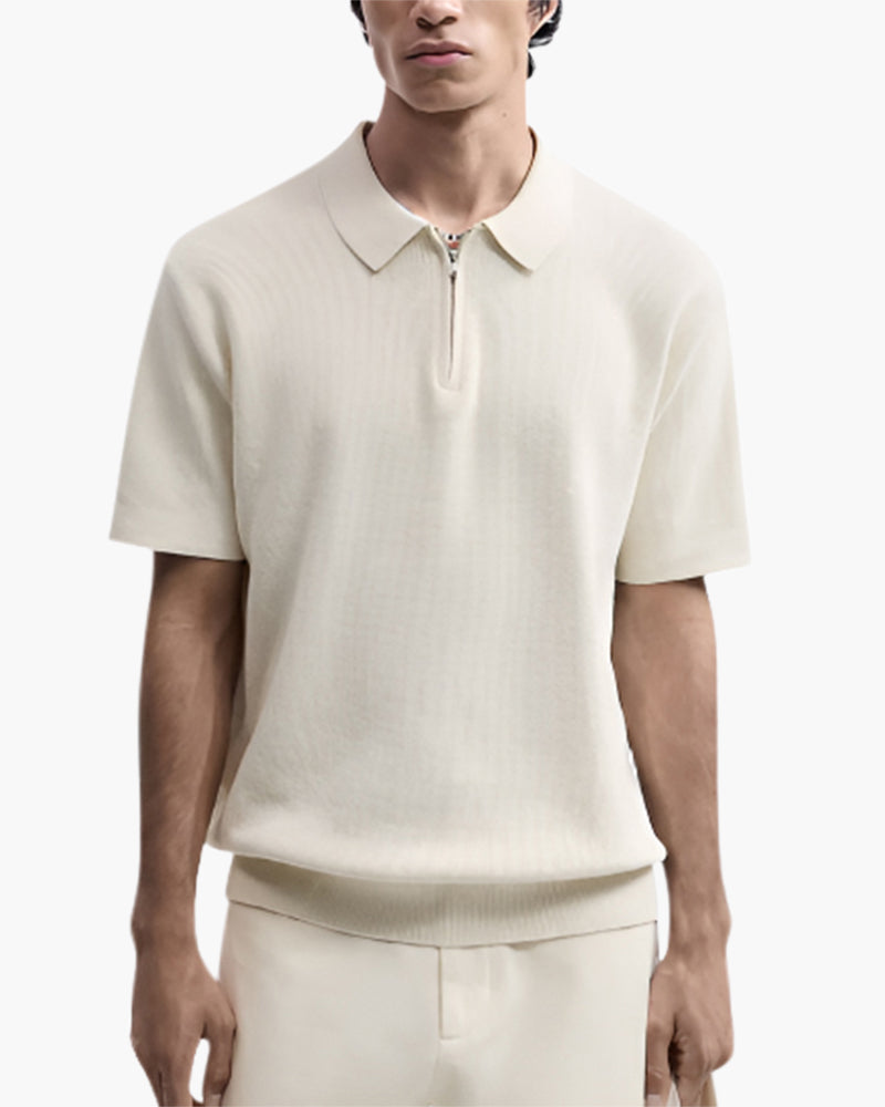 Marbella Classic Zip-Up Polo Shirt