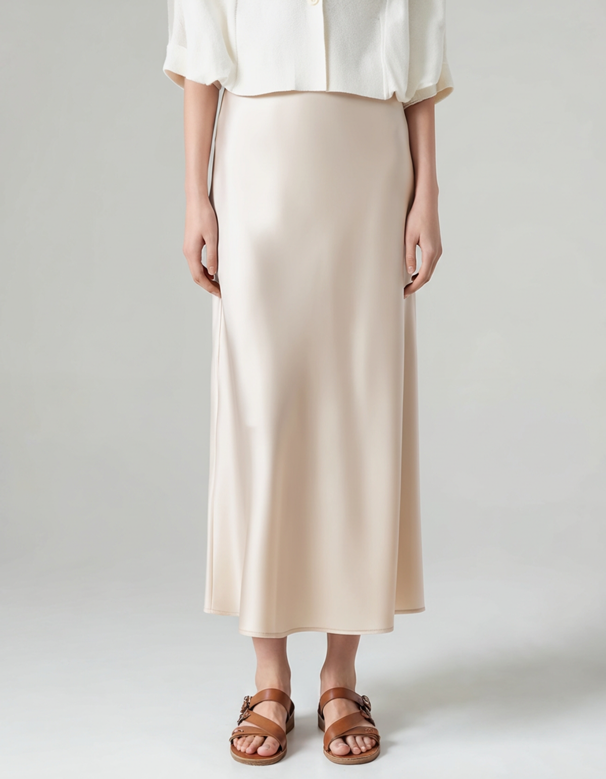 Luxurious Old Money-Inspired Silk Skirt