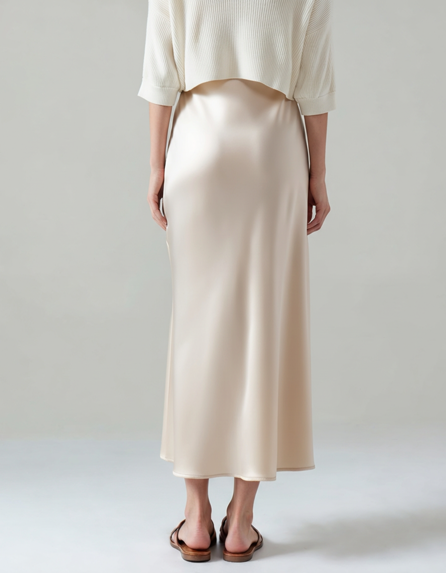 Luxurious Old Money-Inspired Silk Skirt