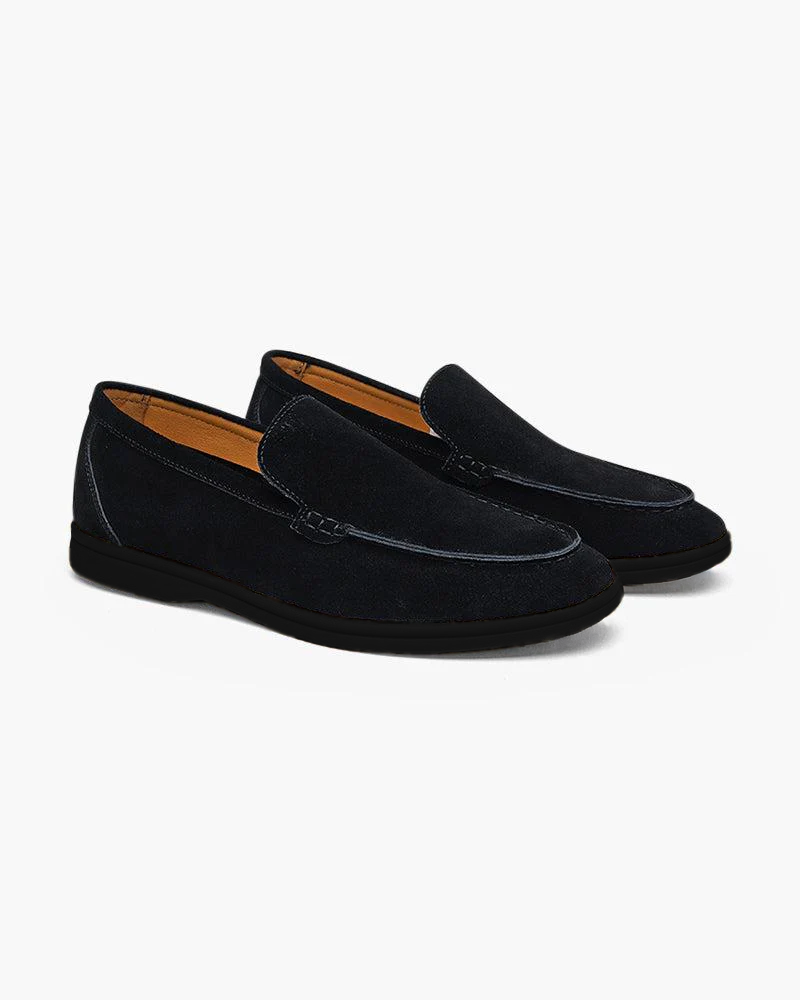 Premium Suede Loafers with Sleek Black Soles