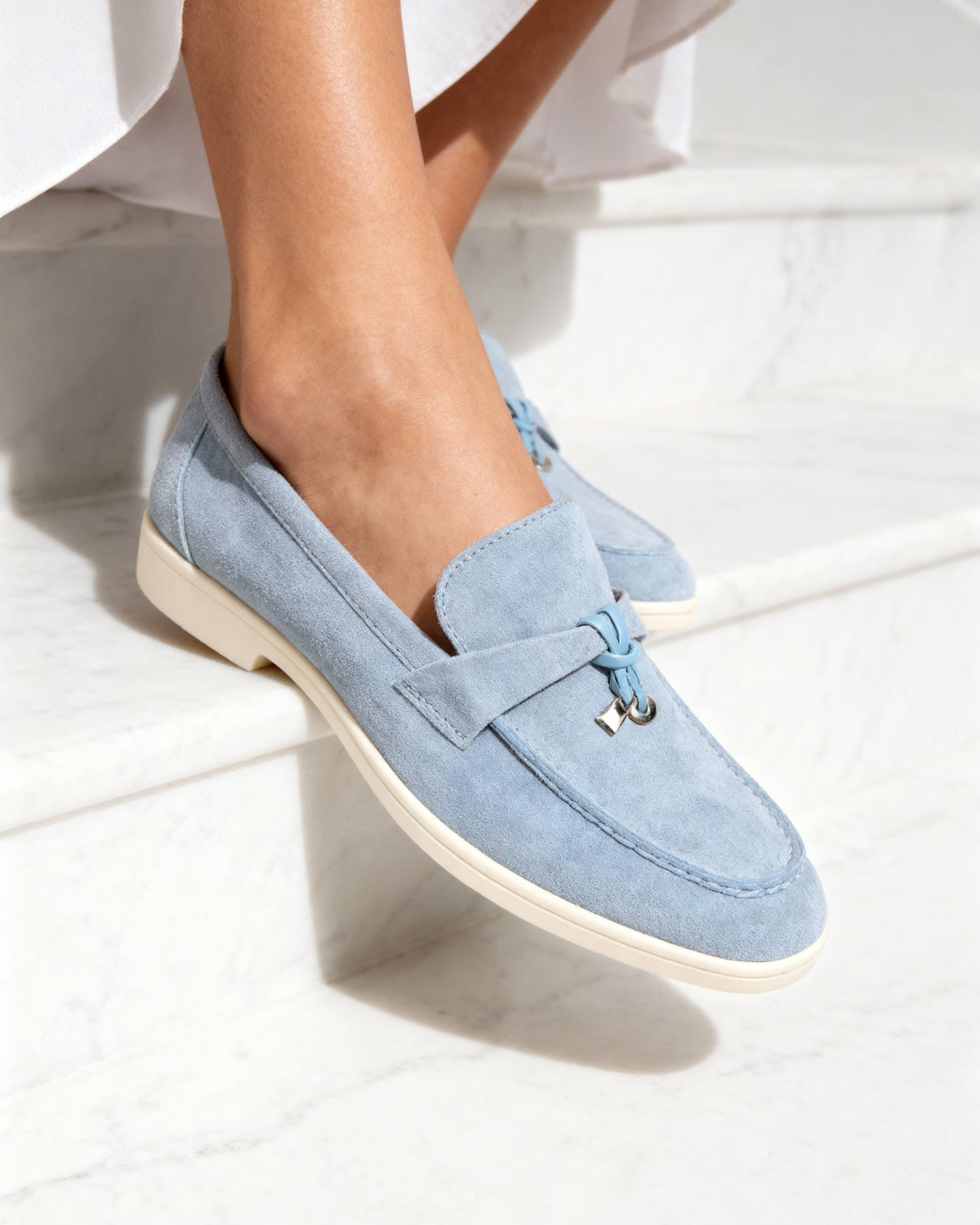Elegant Old Money Suede Loafers for Women