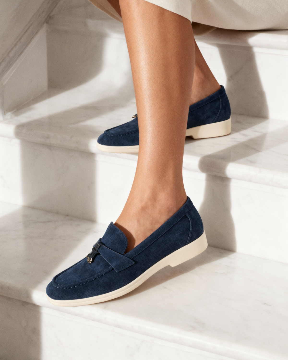 Elegant Old Money Suede Loafers for Women