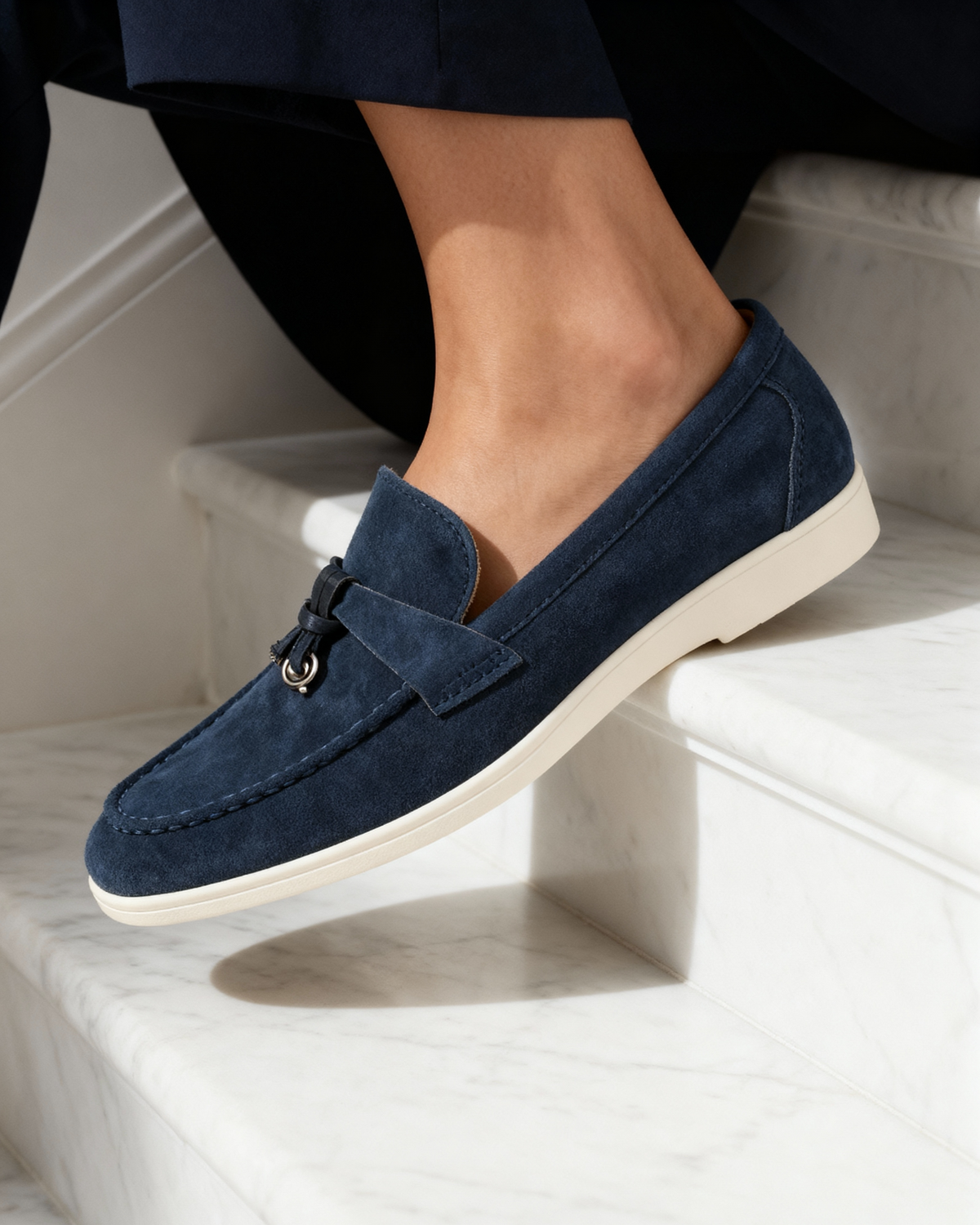 Elegant Old Money Suede Loafers for Women