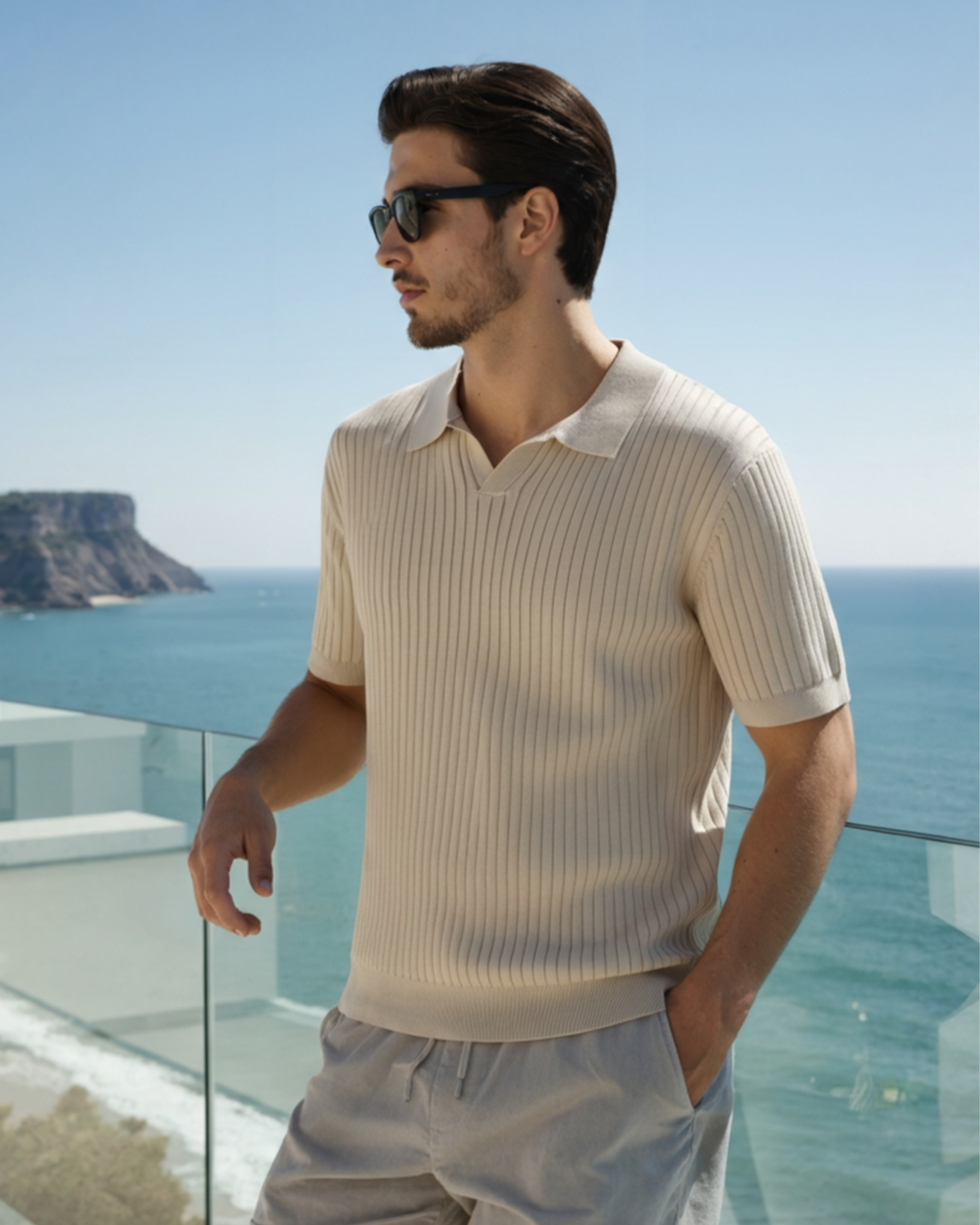 Premium Textured Ribbed Polo Shirt