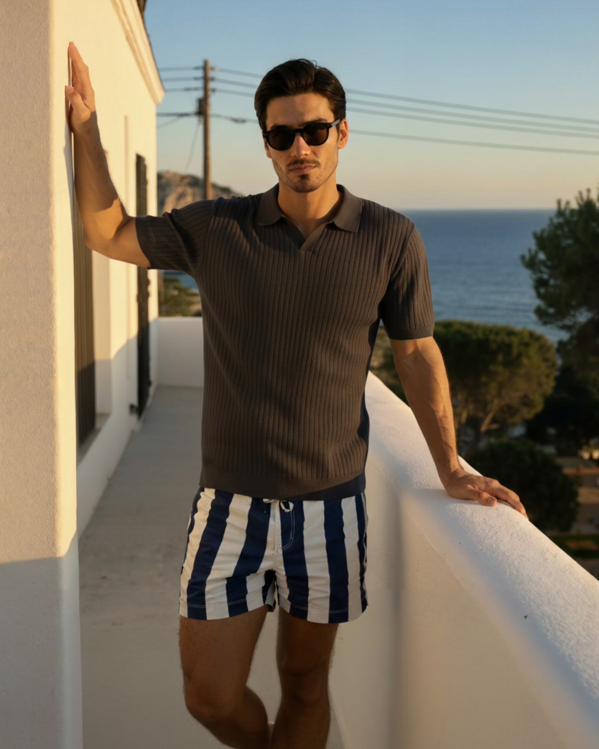 Premium Textured Ribbed Polo Shirt