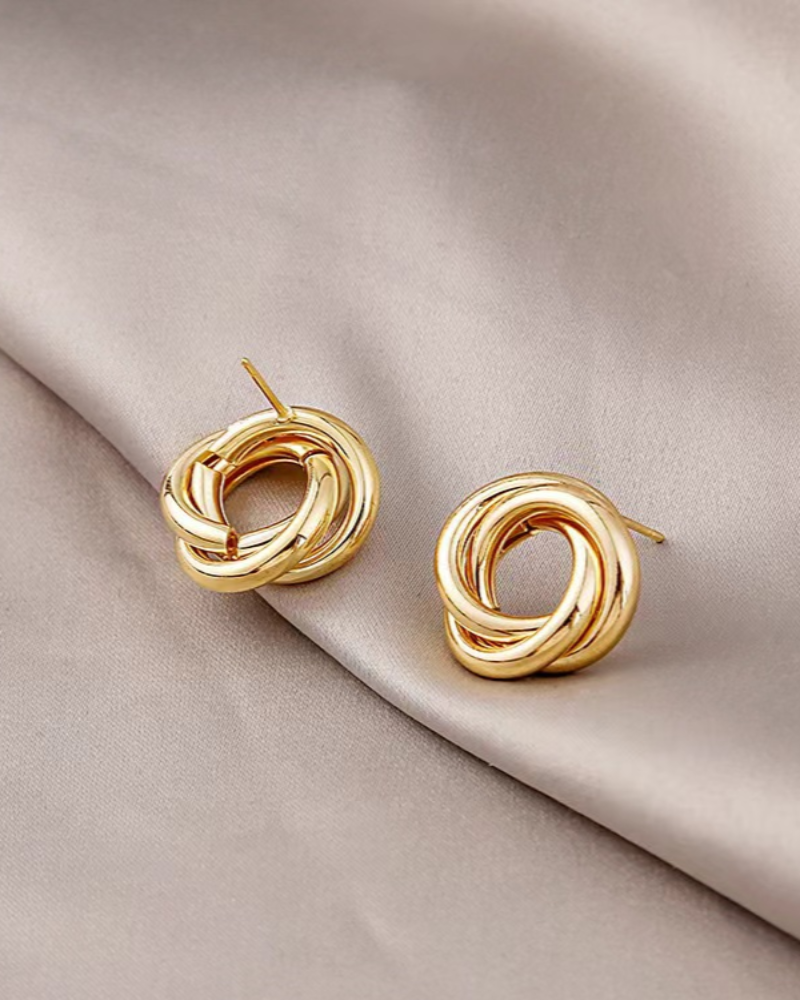 Aurelia Elegant Knot Stud Earrings